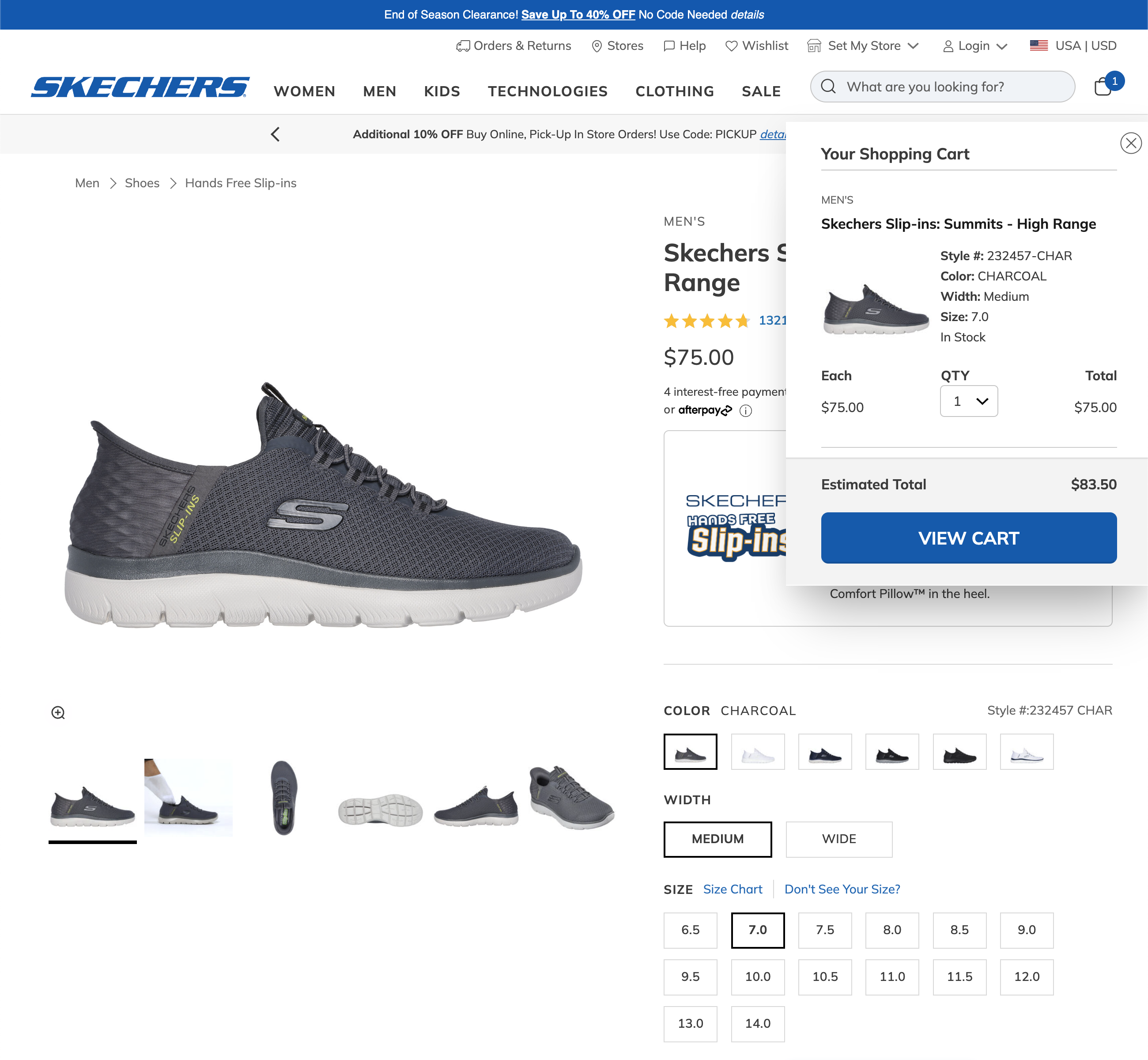 Desktop screenshot of Skechers