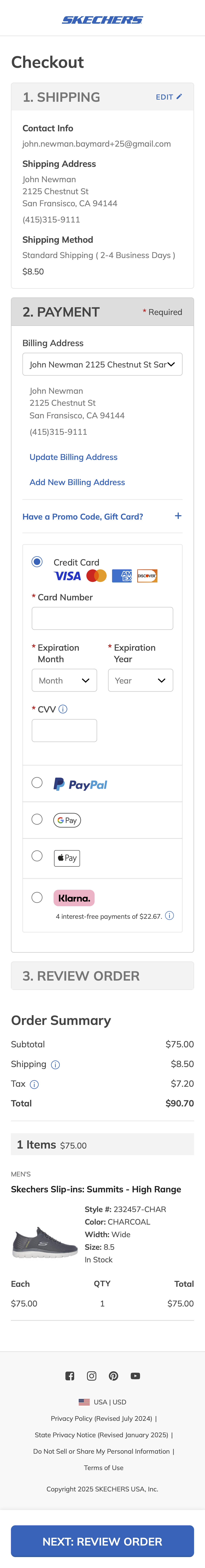 Mobile screenshot of Skechers