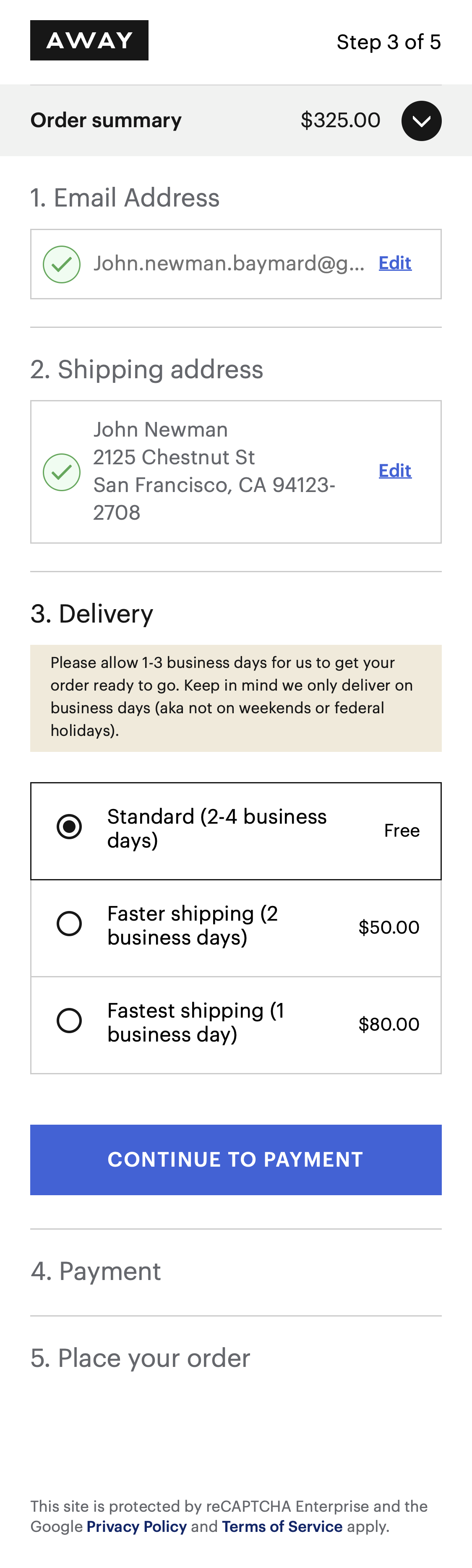 Mobile screenshot of Away