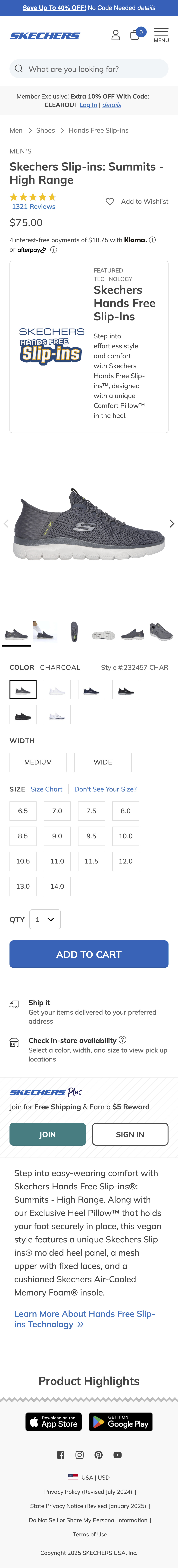 Mobile screenshot of Skechers