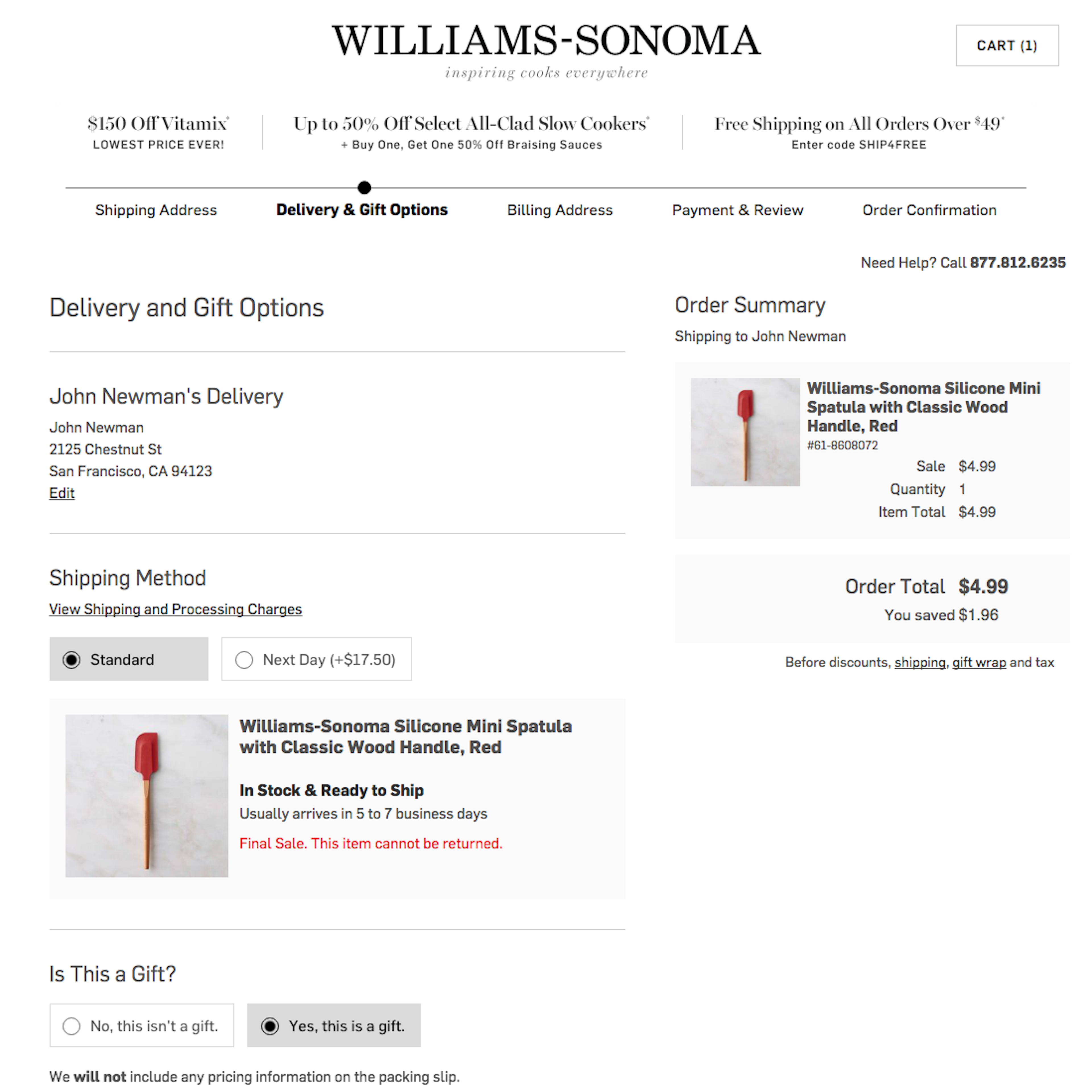 Desktop screenshot of Williams Sonoma