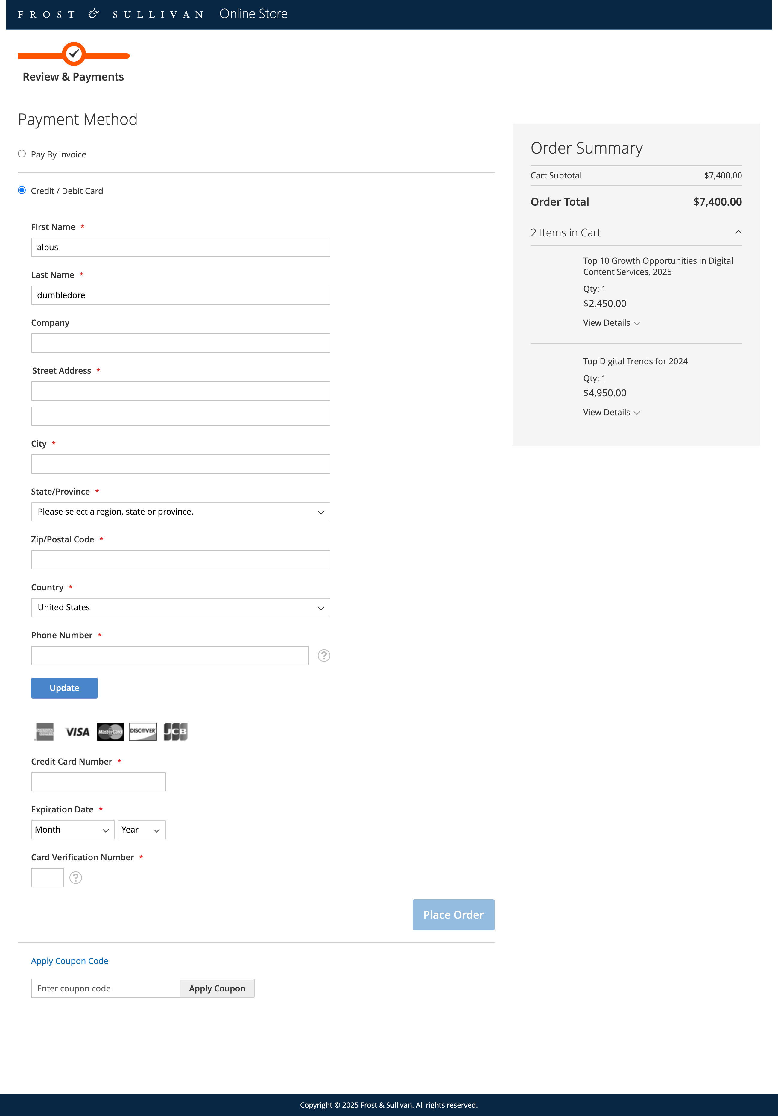 Desktop screenshot of Frost & Sullivan