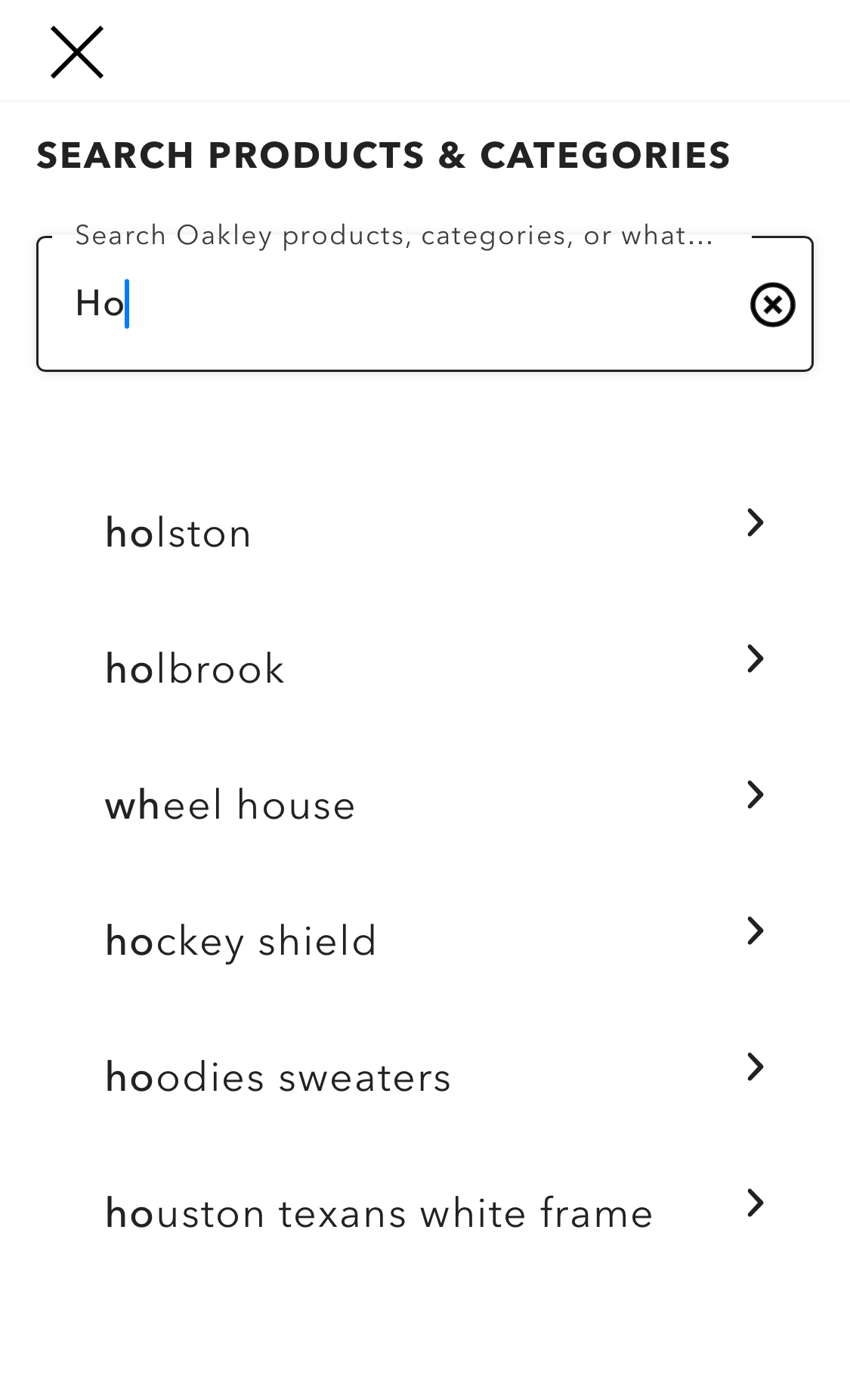 Mobile screenshot of Oakley