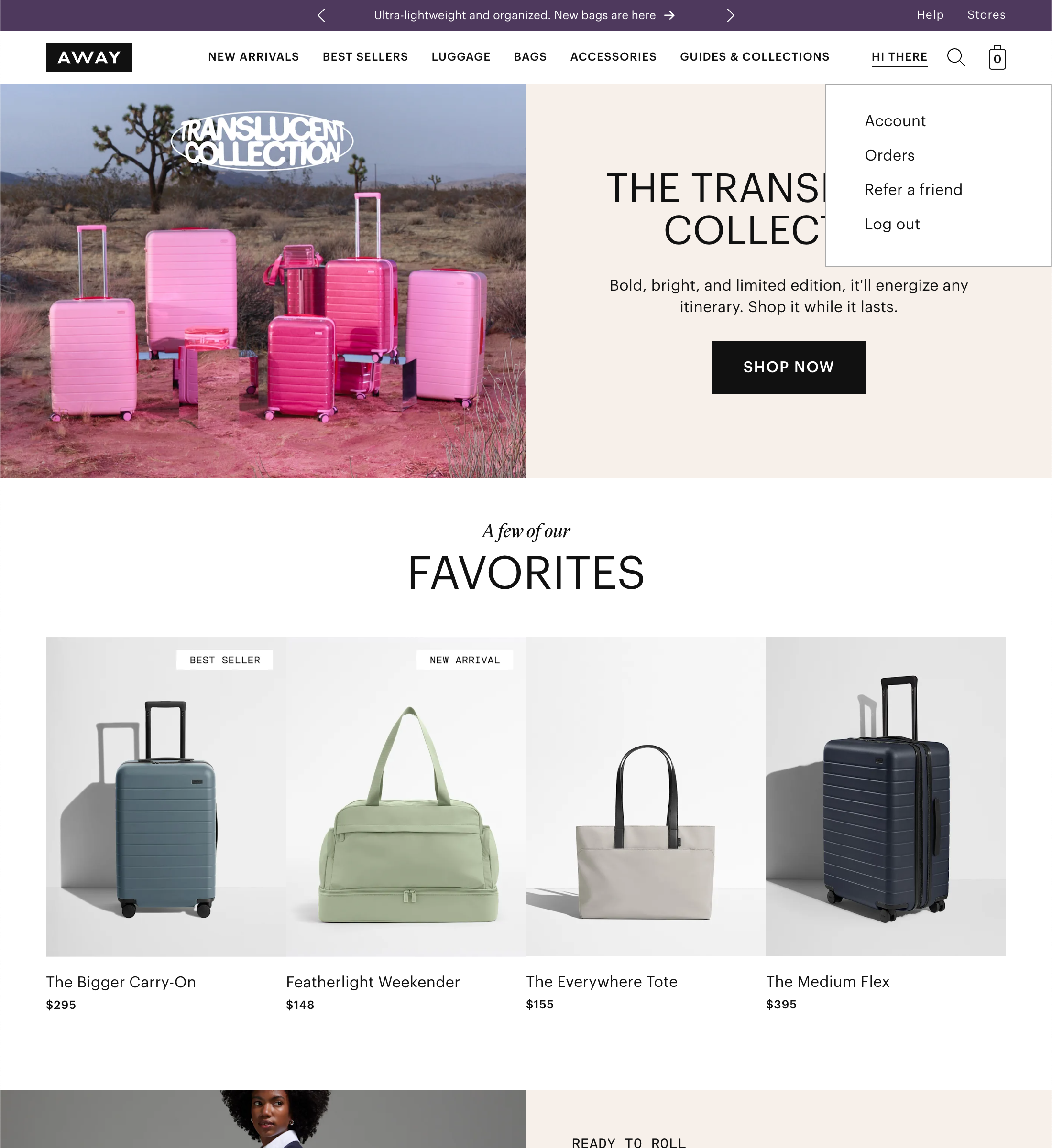 Desktop screenshot of Away