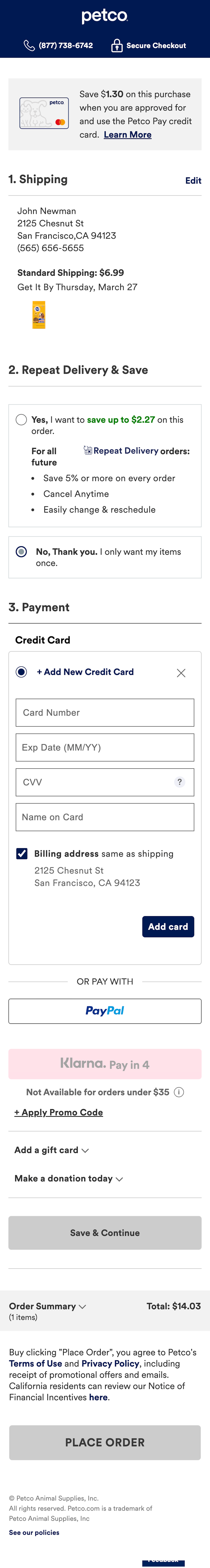 Mobile screenshot of Petco