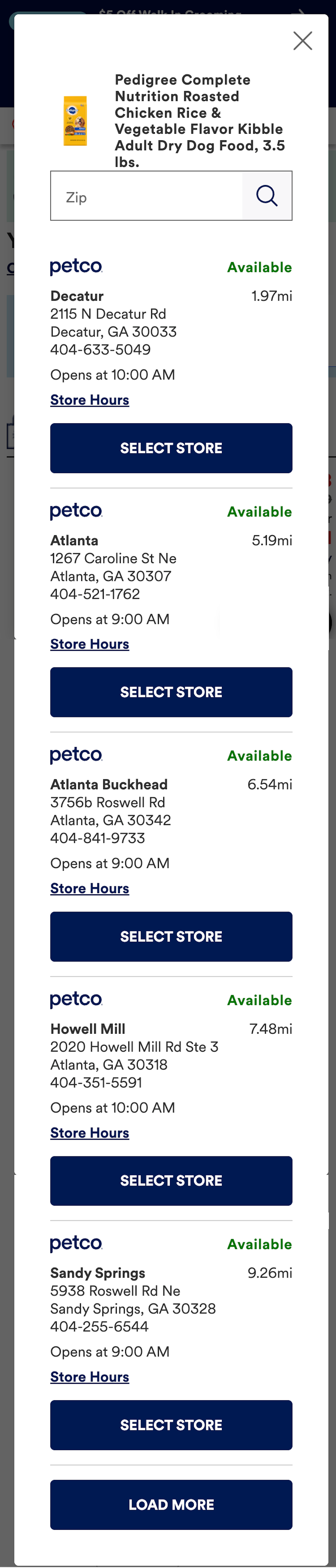 Mobile screenshot of Petco