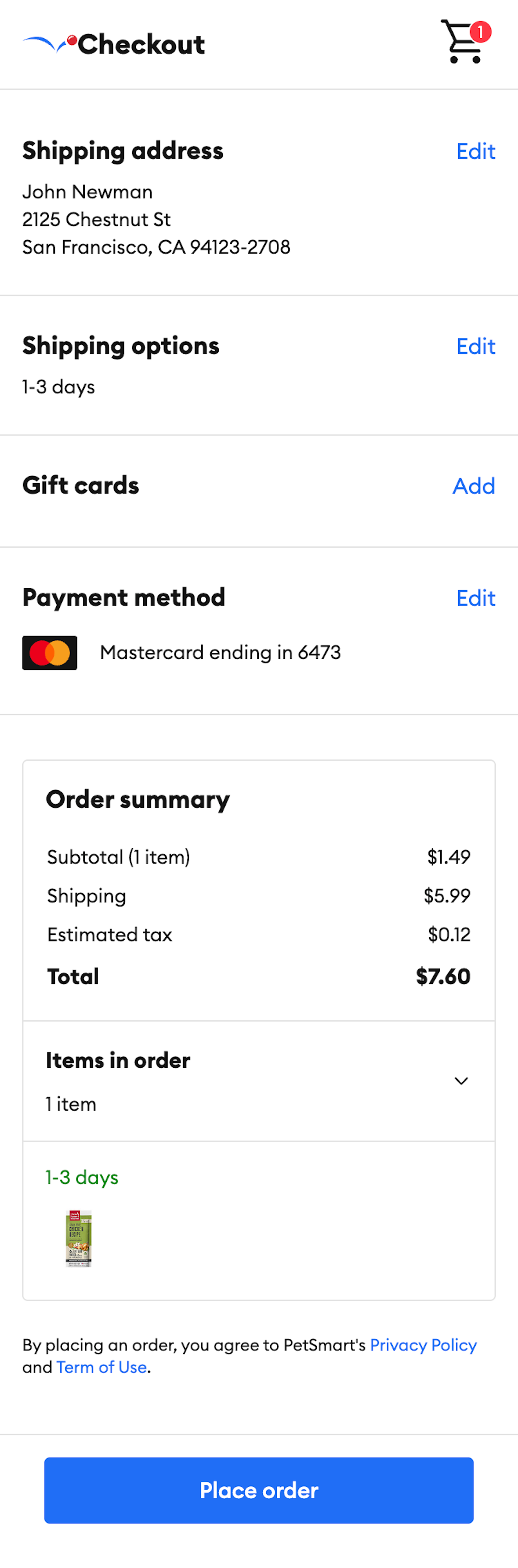 Mobile screenshot of PetSmart