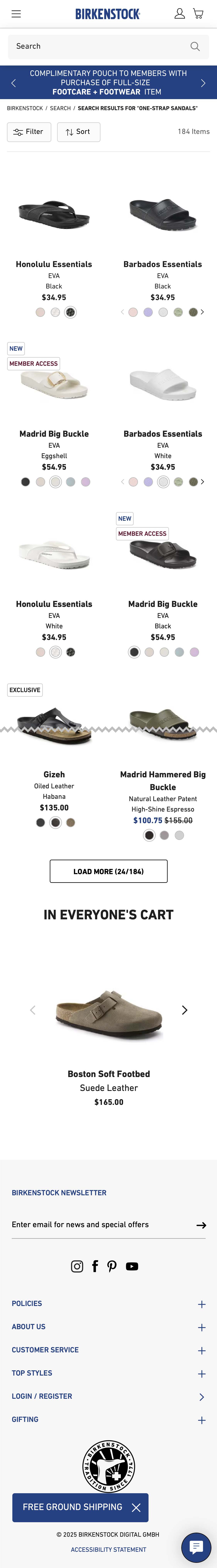 Mobile screenshot of Birkenstock