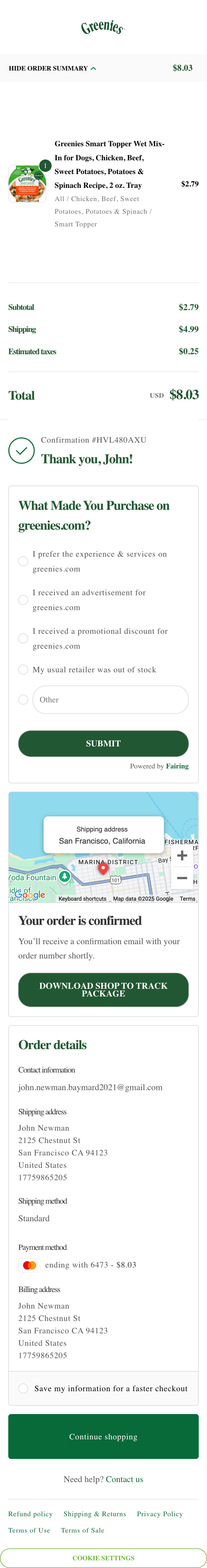 Mobile screenshot of Greenies