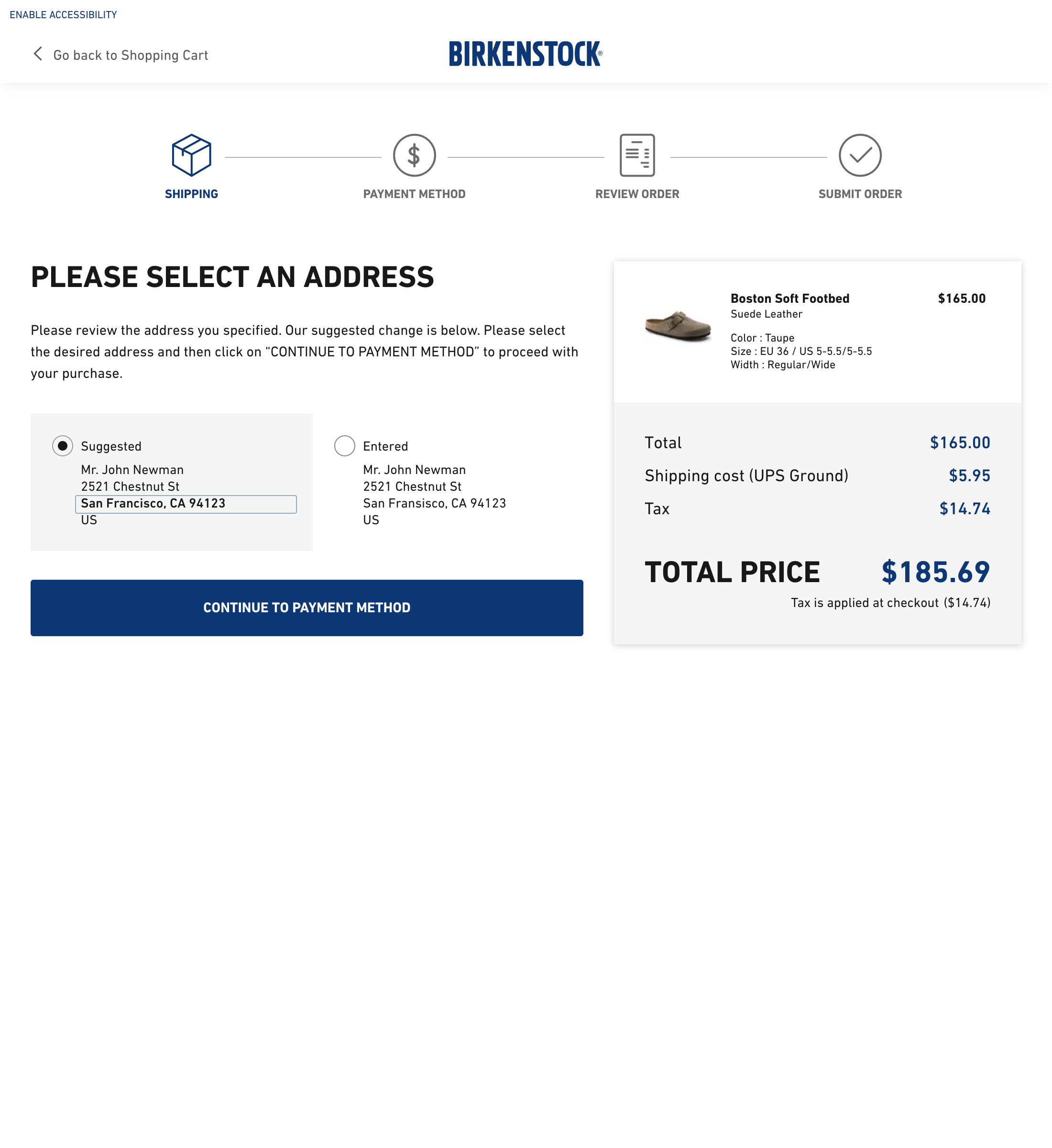 Desktop screenshot of Birkenstock