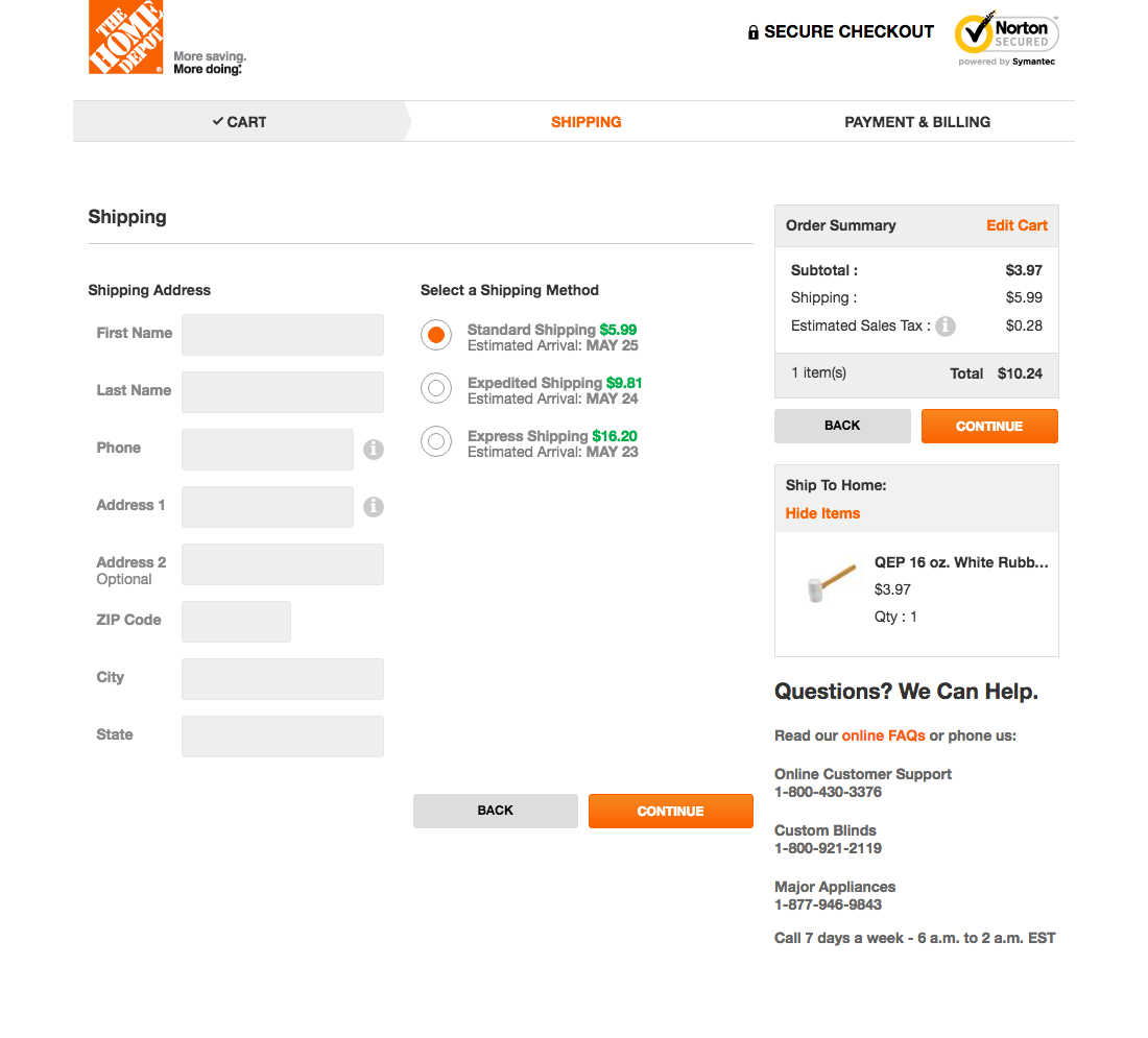 Desktop screenshot of Home Depot