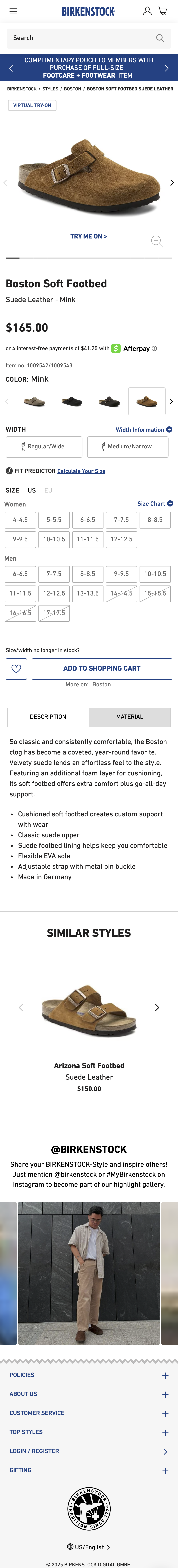 Mobile screenshot of Birkenstock