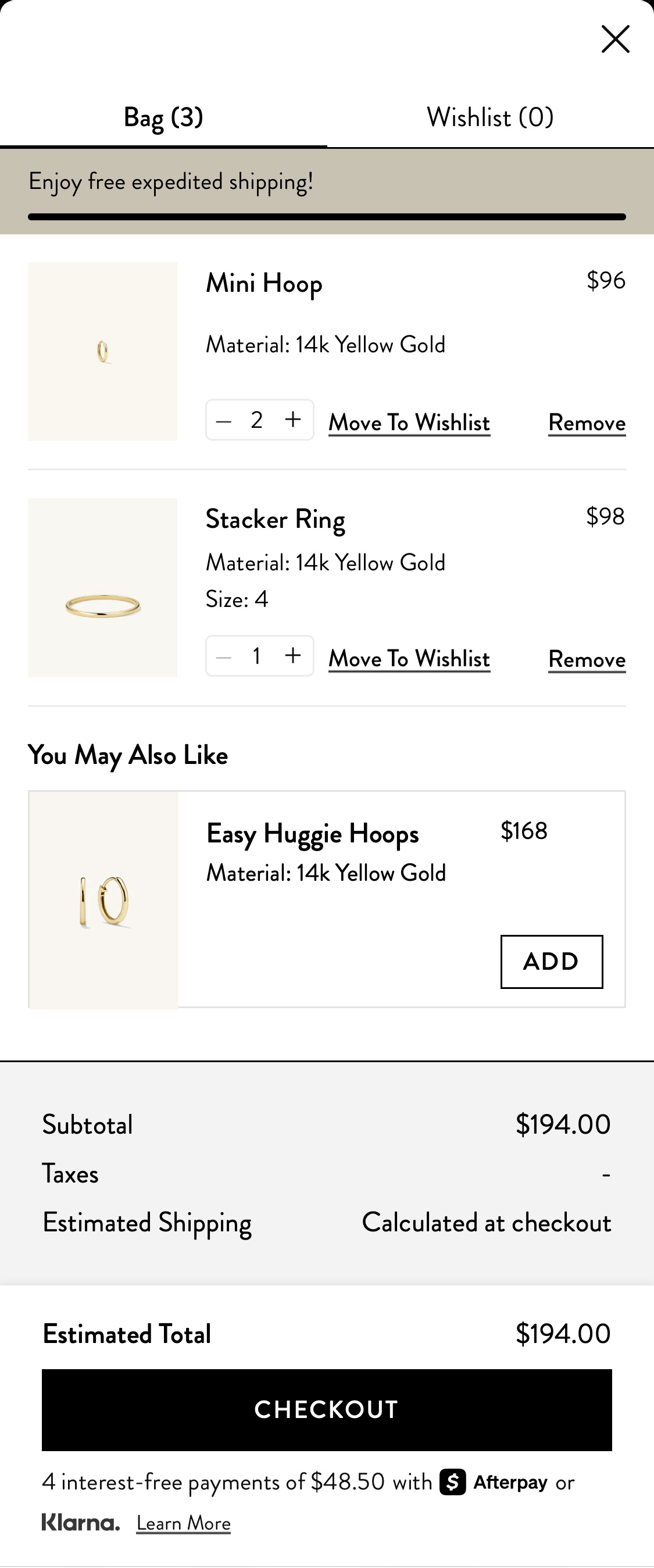 Mobile screenshot of Mejuri