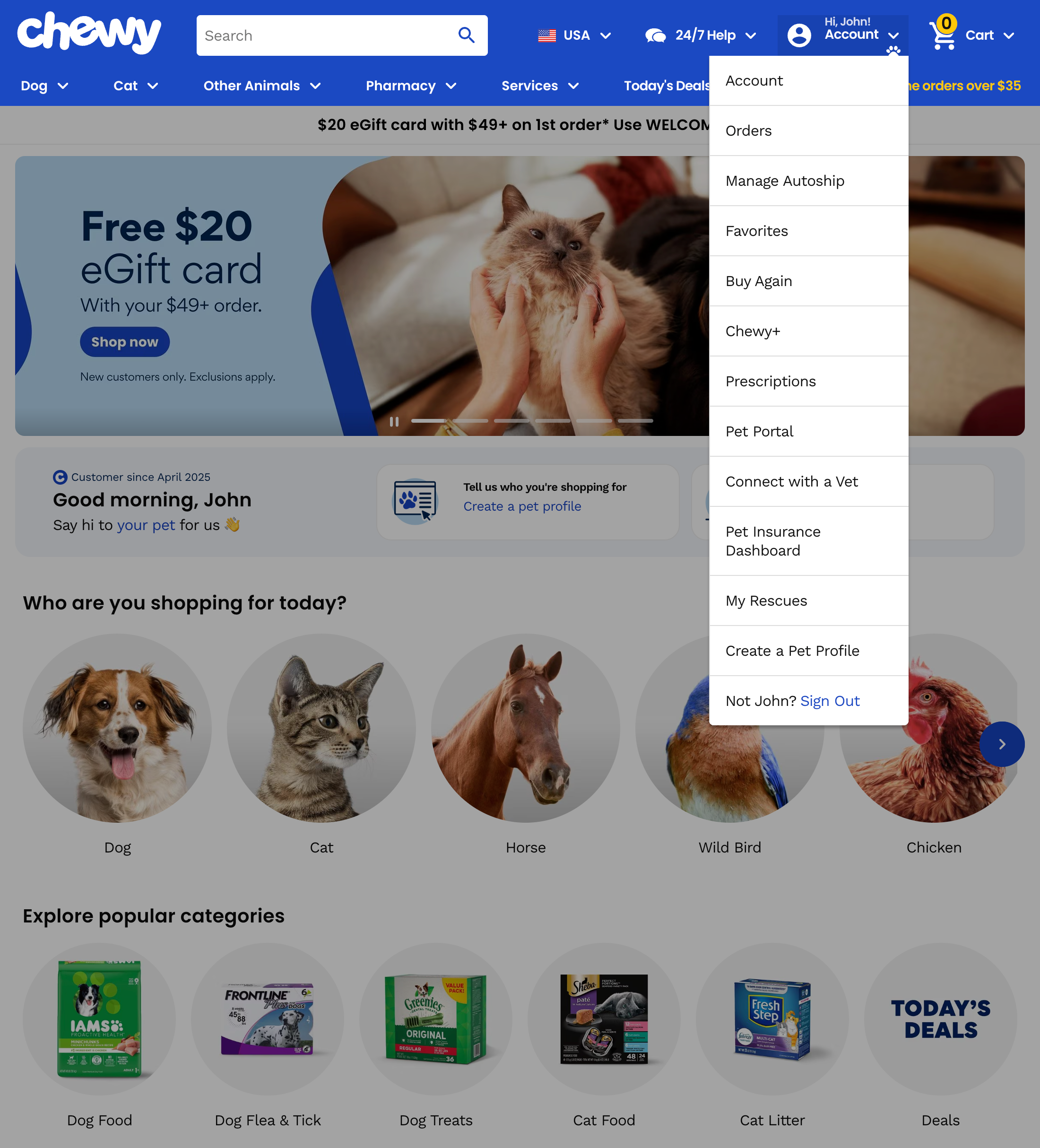 Desktop screenshot of Chewy