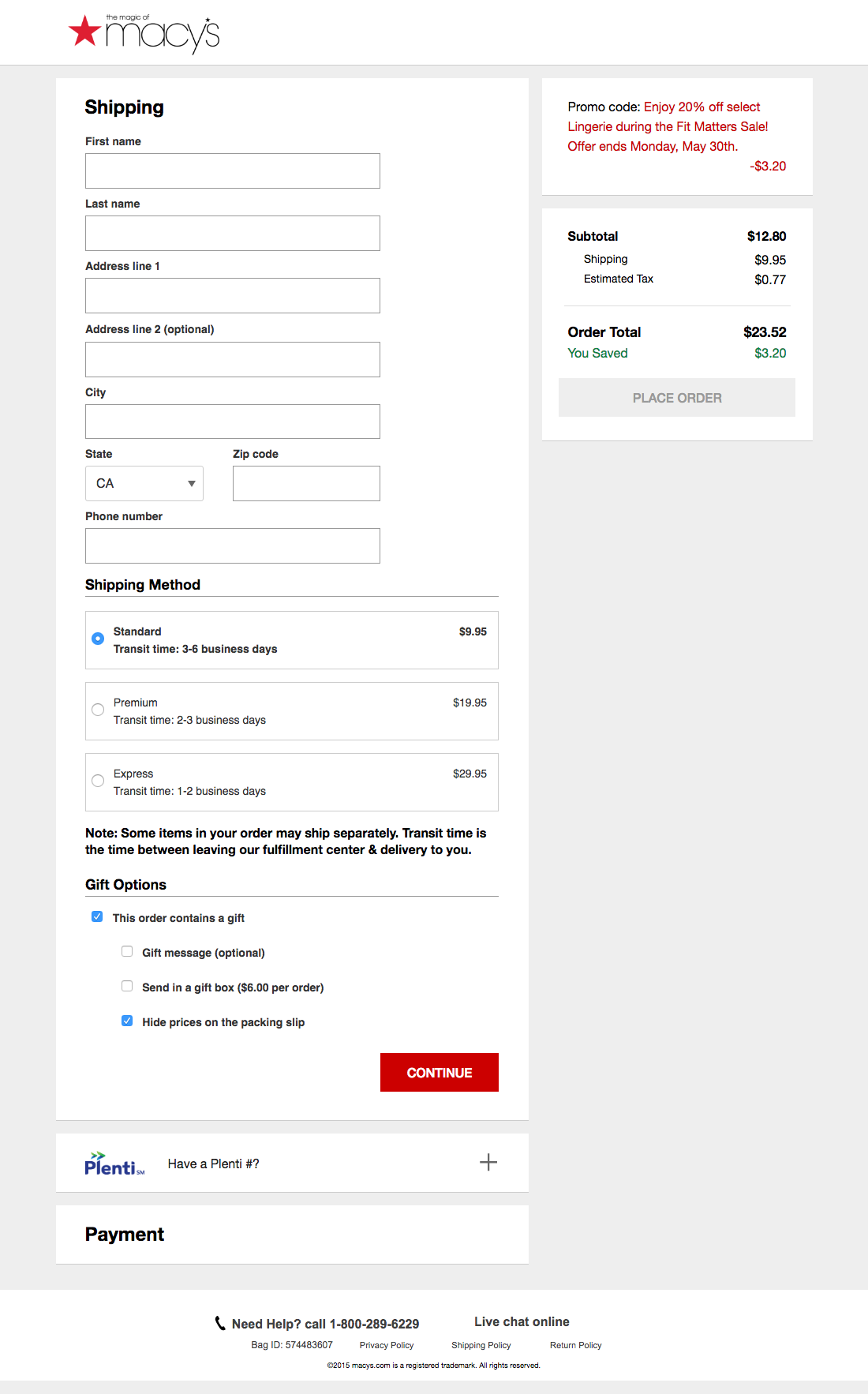 Desktop screenshot of Macy’s
