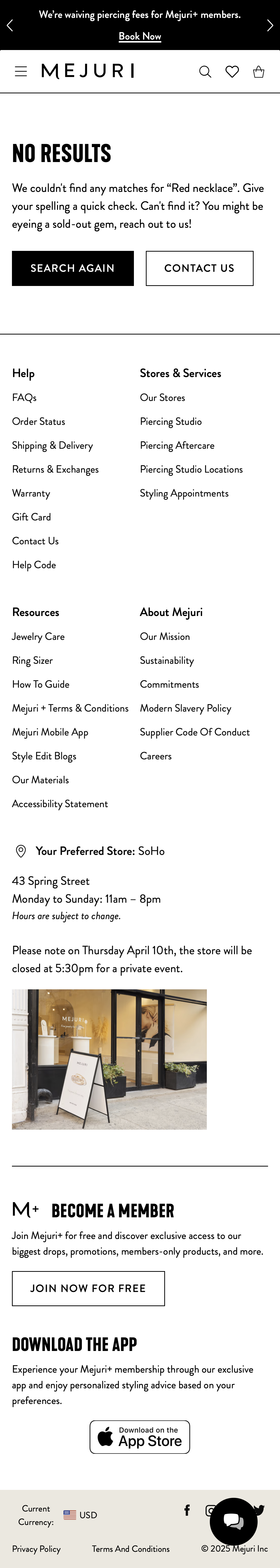 Mobile screenshot of Mejuri