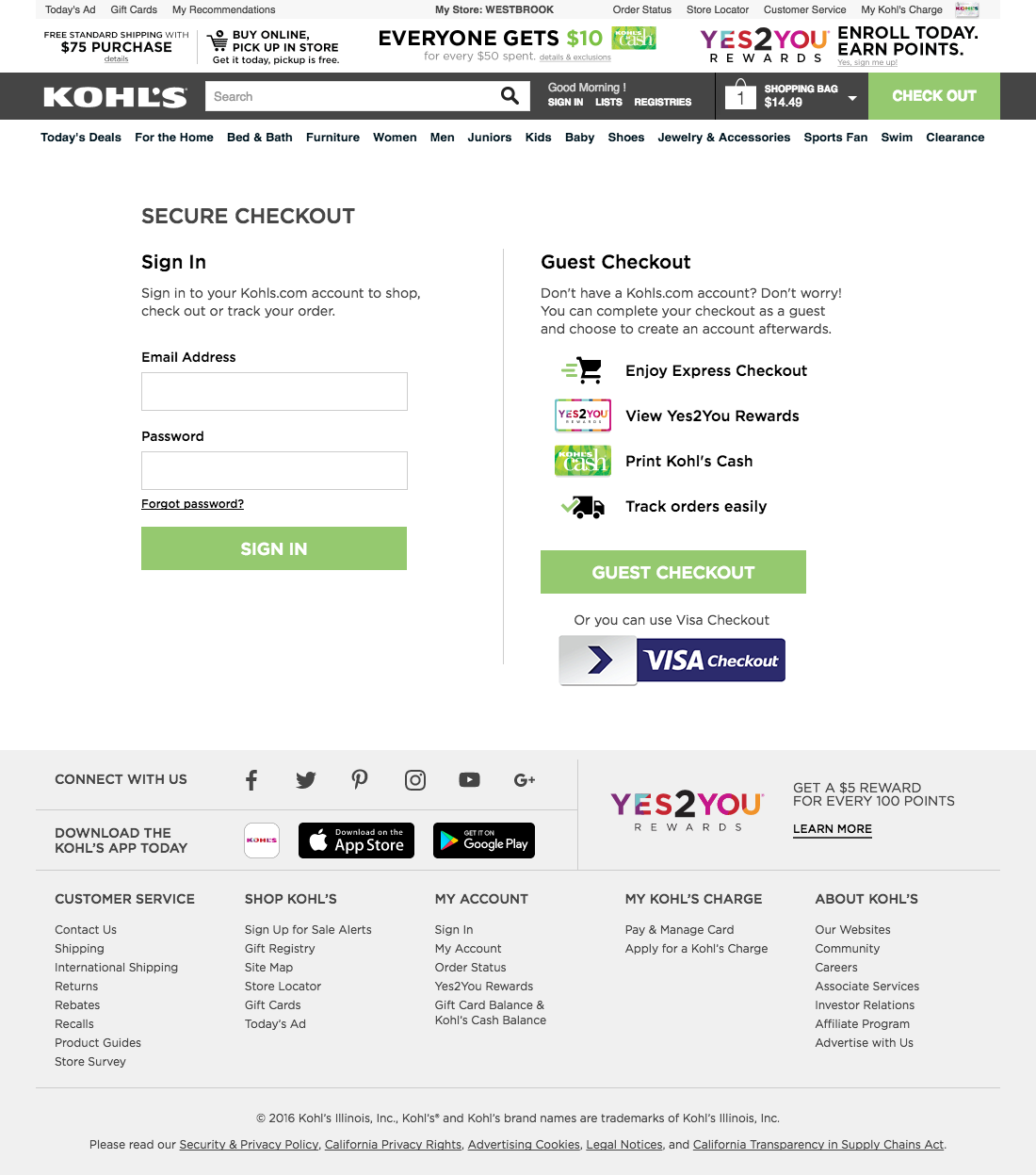 Kohl’s Account Selection 486 of 682 Account Selection Examples