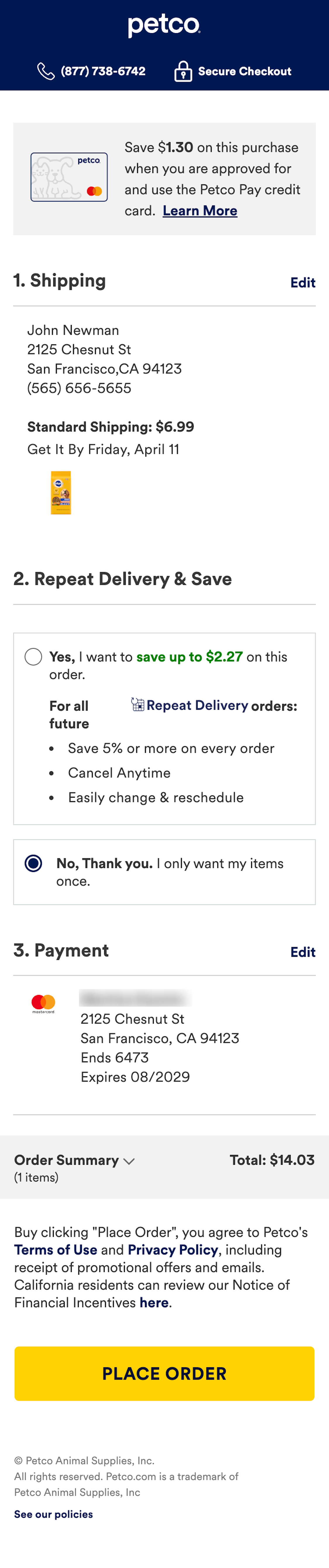 Mobile screenshot of Petco