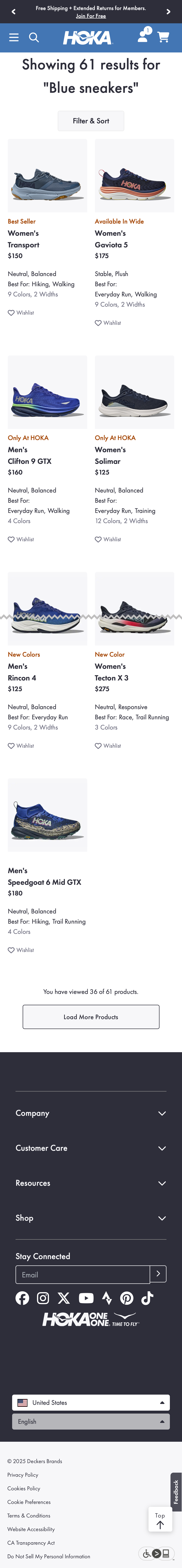 Mobile screenshot of Hoka