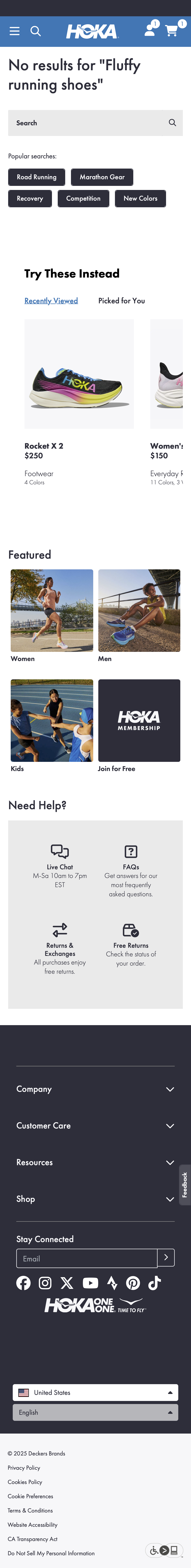 Mobile screenshot of Hoka