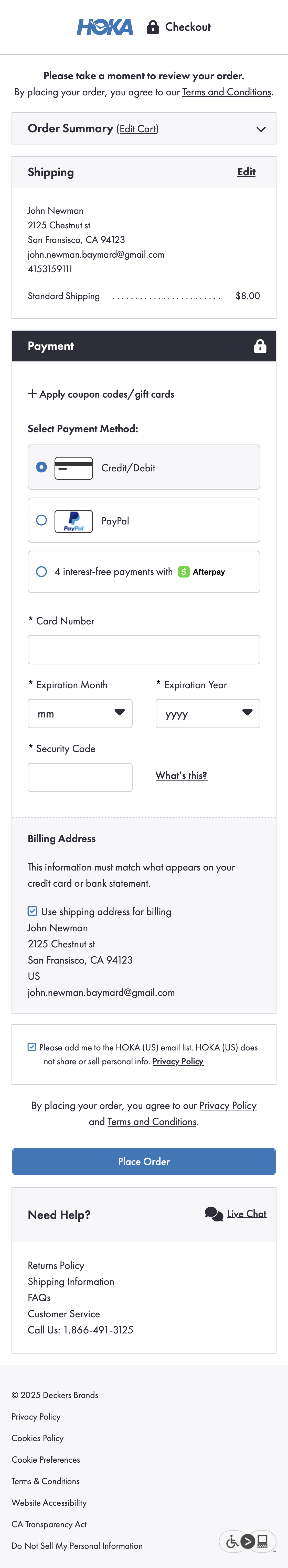 Mobile screenshot of Hoka