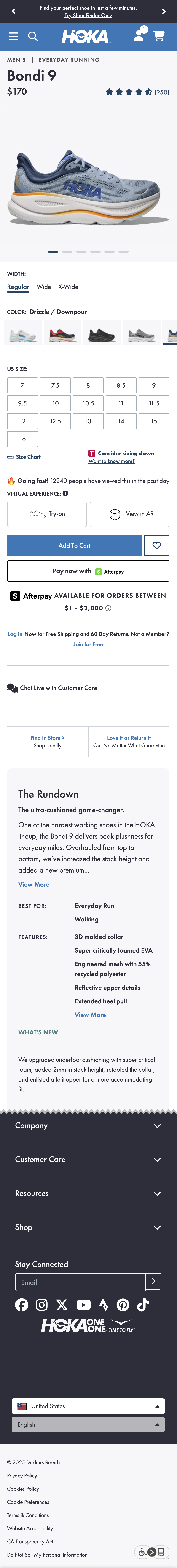 Mobile screenshot of Hoka