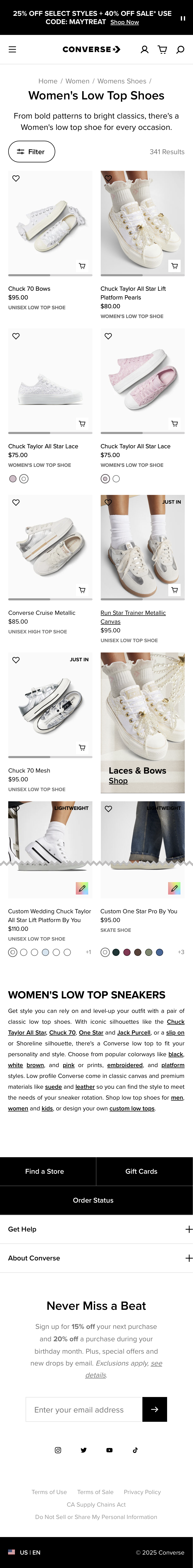 Mobile screenshot of Converse