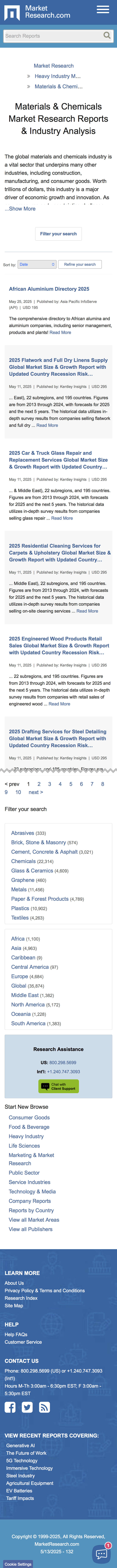 Mobile screenshot of Market Research