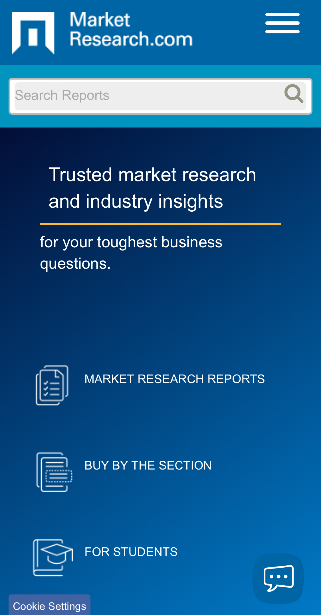 Mobile screenshot of Market Research