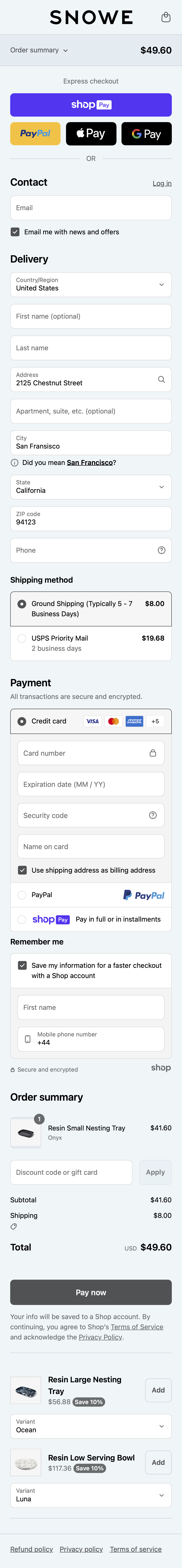 Mobile screenshot of Snowe