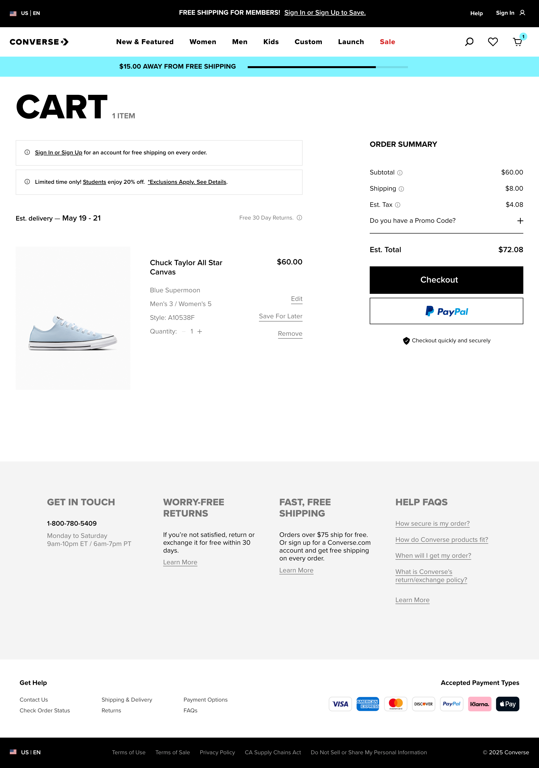 Desktop screenshot of Converse