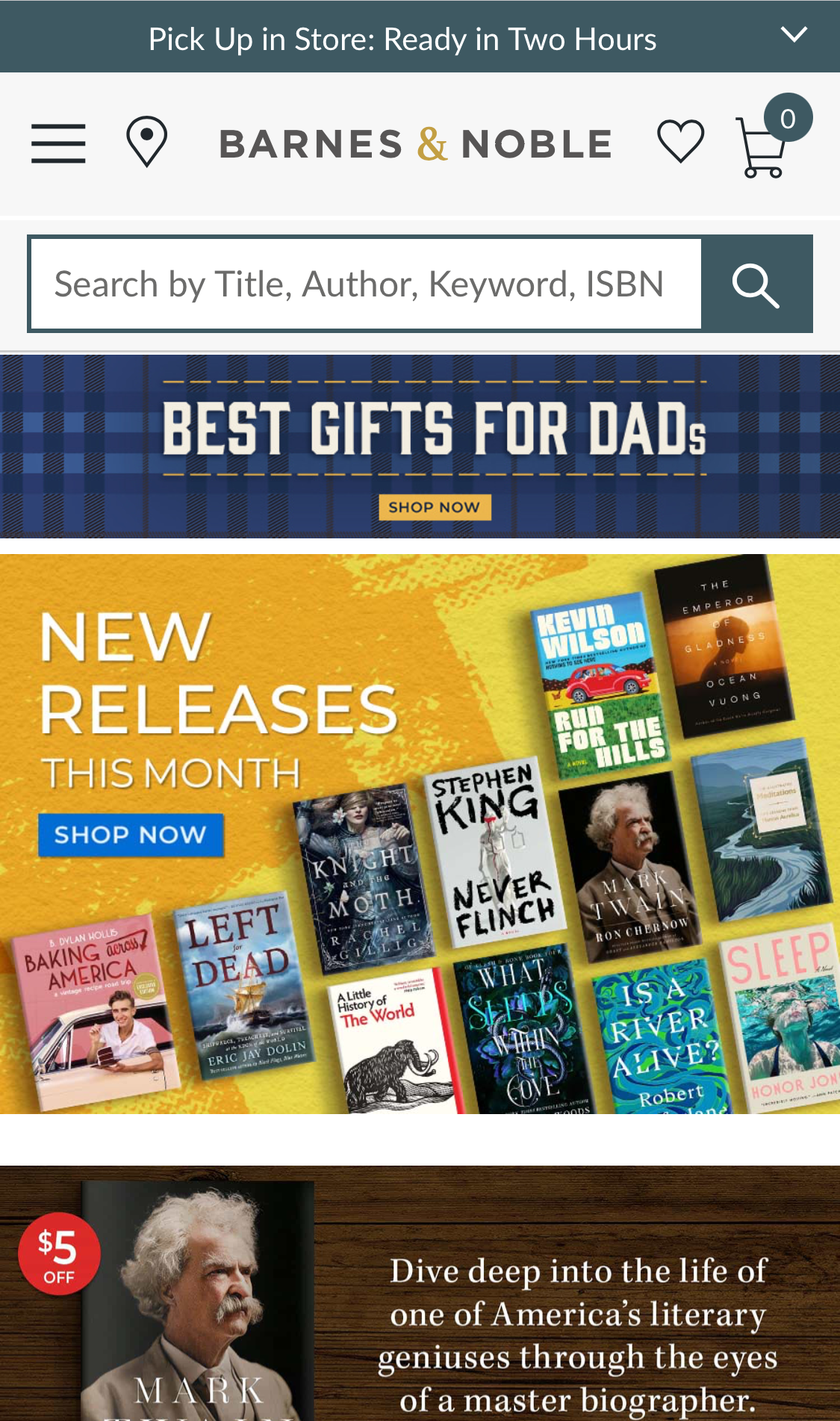 Mobile screenshot of Barnes & Noble