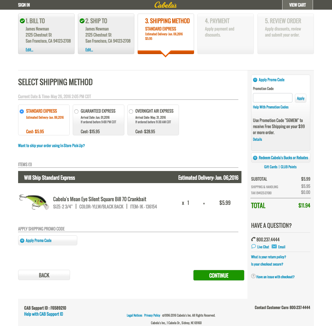 Cabela’s Delivery & Shipping Methods 482 of 656 Delivery & Shipping