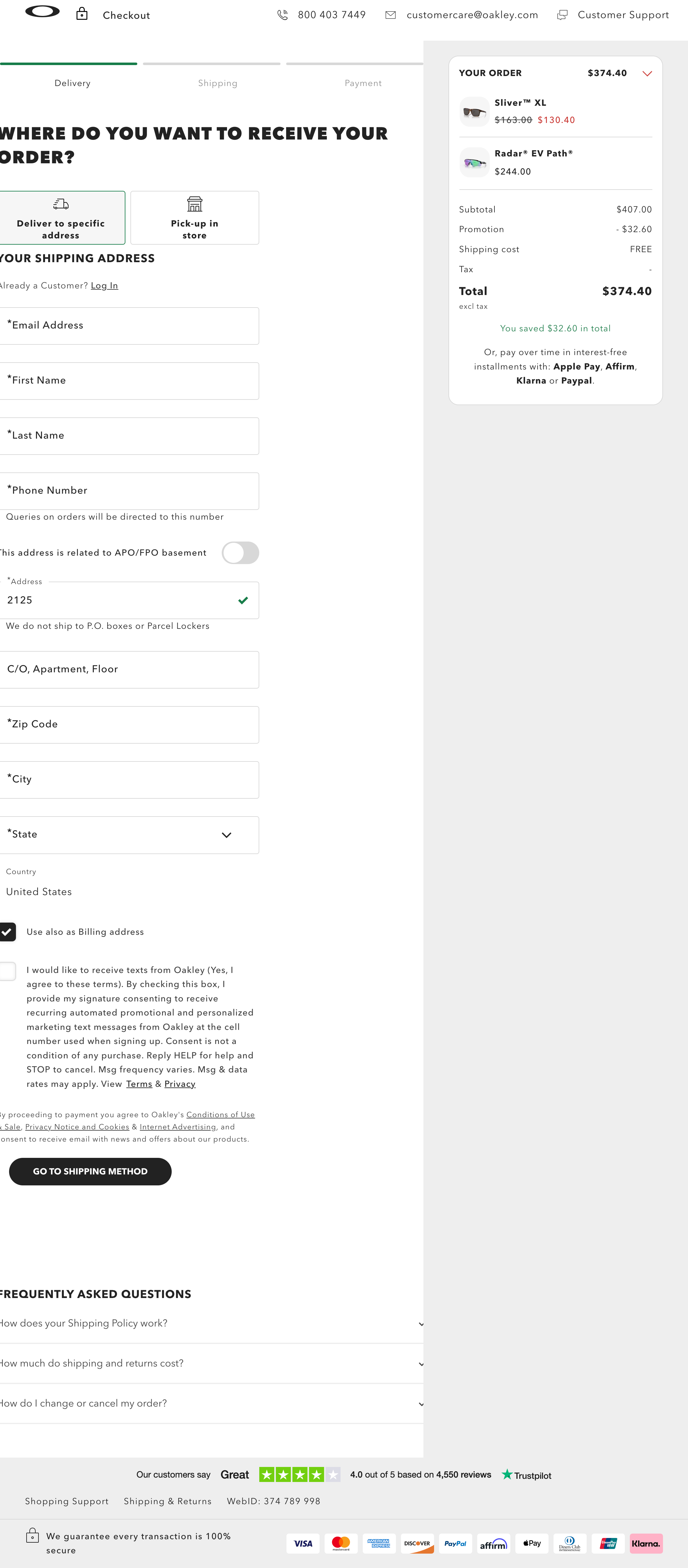 Desktop screenshot of Oakley