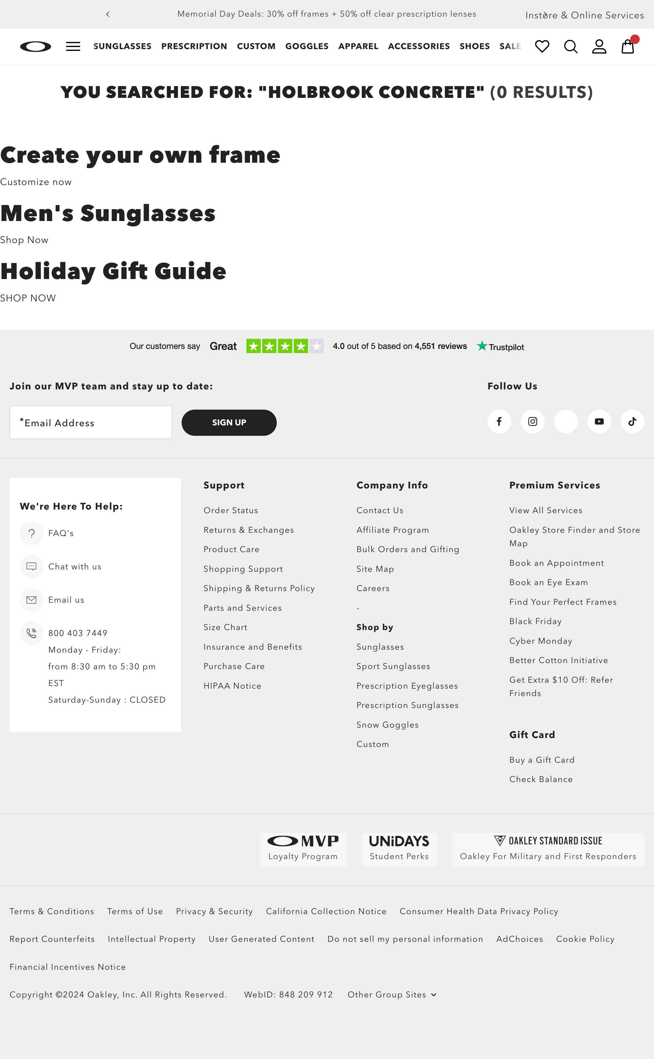 Desktop screenshot of Oakley