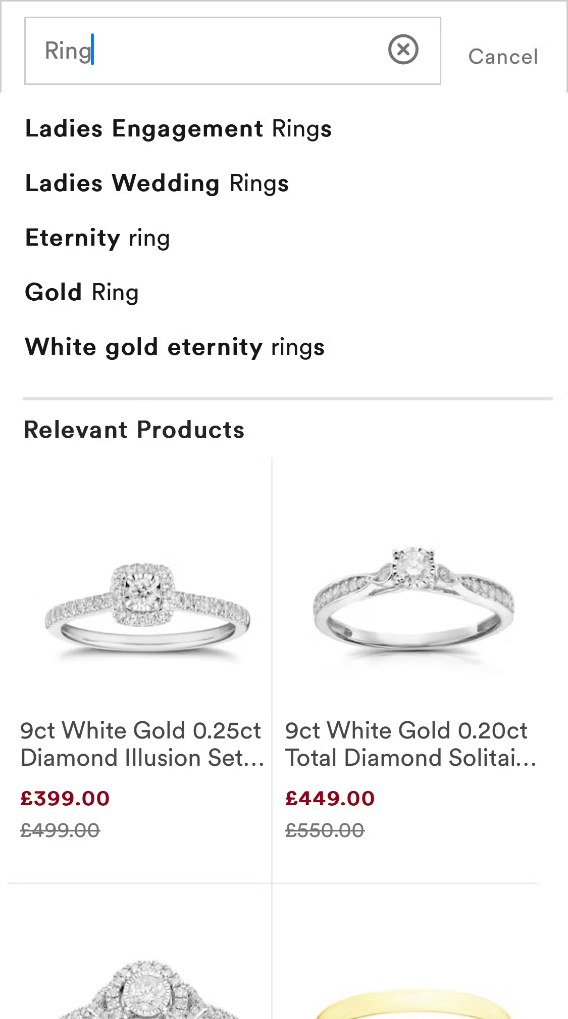 Mobile screenshot of H. Samuel