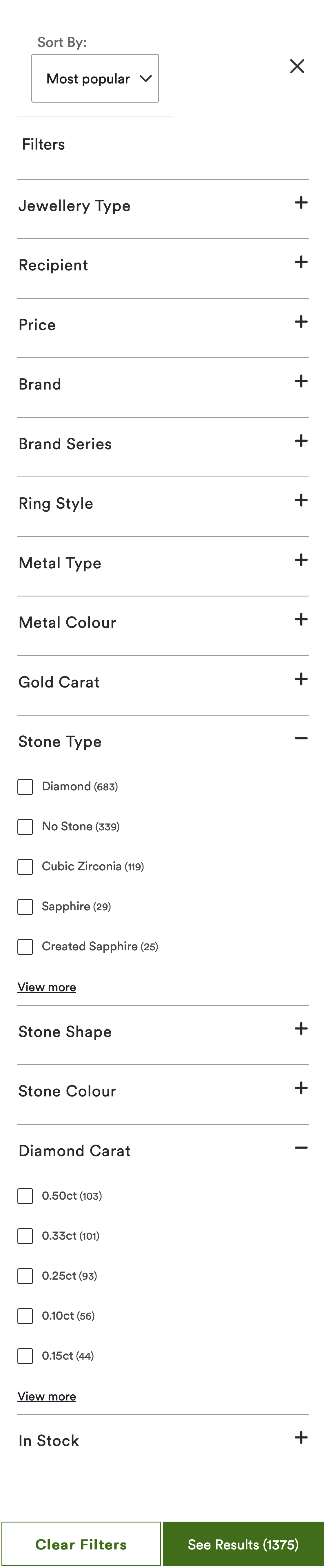 Mobile screenshot of H. Samuel
