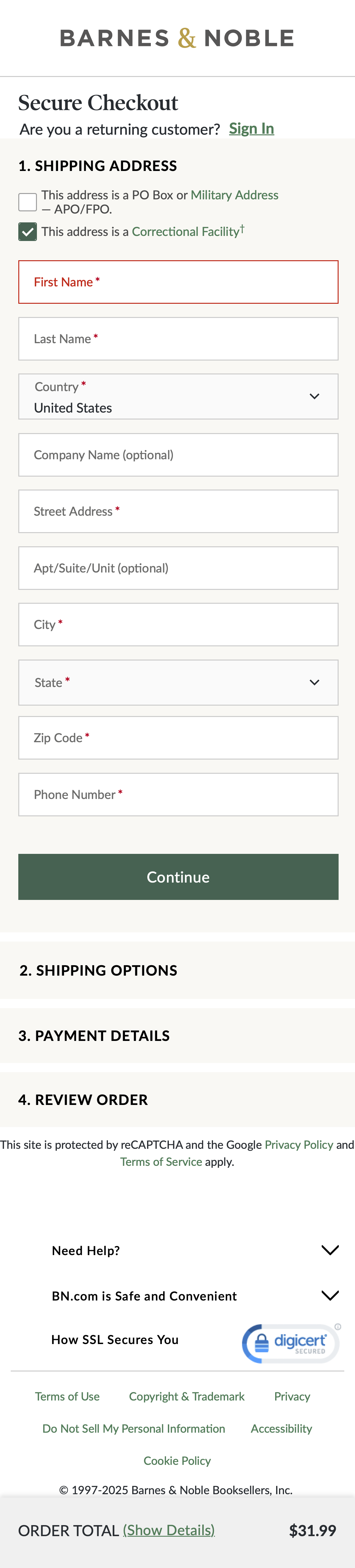 Mobile screenshot of Barnes & Noble