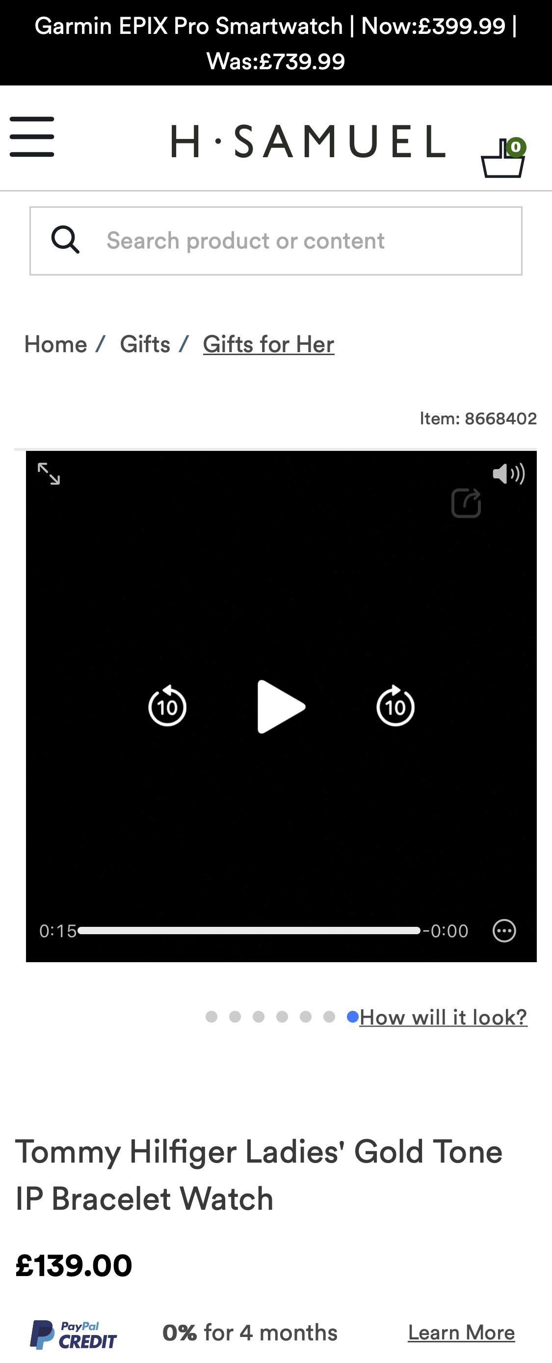 Mobile screenshot of H. Samuel