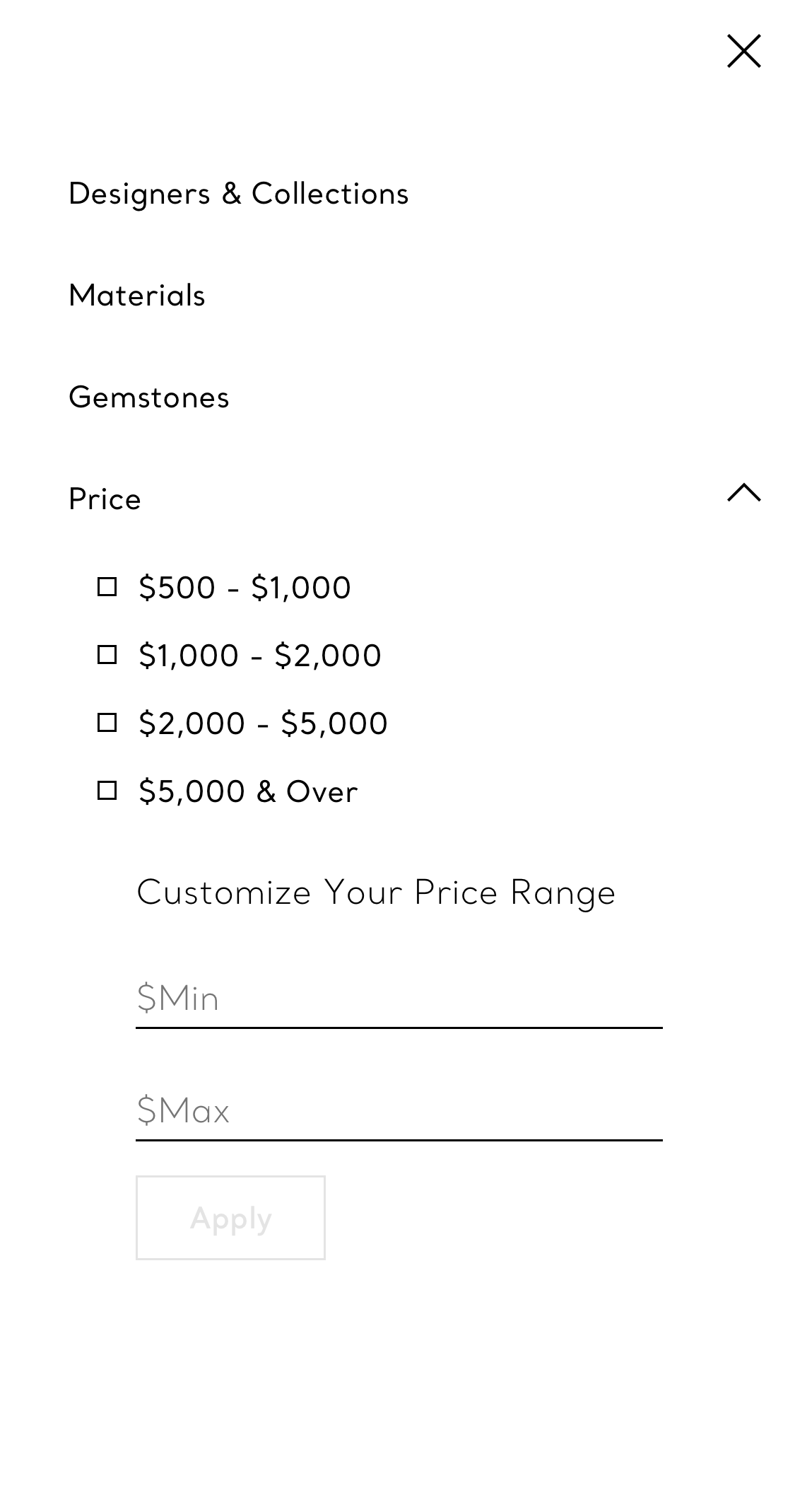 Mobile screenshot of Tiffany