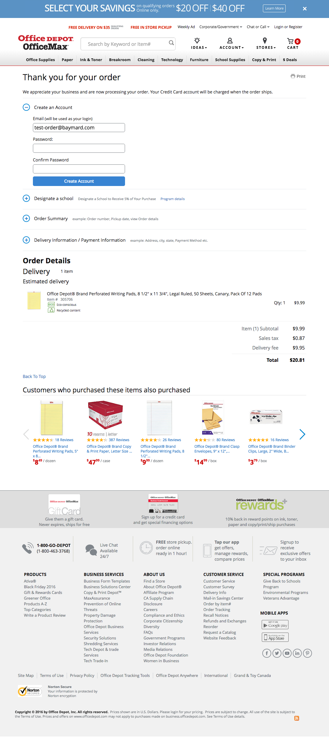 Office Depot’s Receipt / Order Confirmation 444 of 522 Receipt
