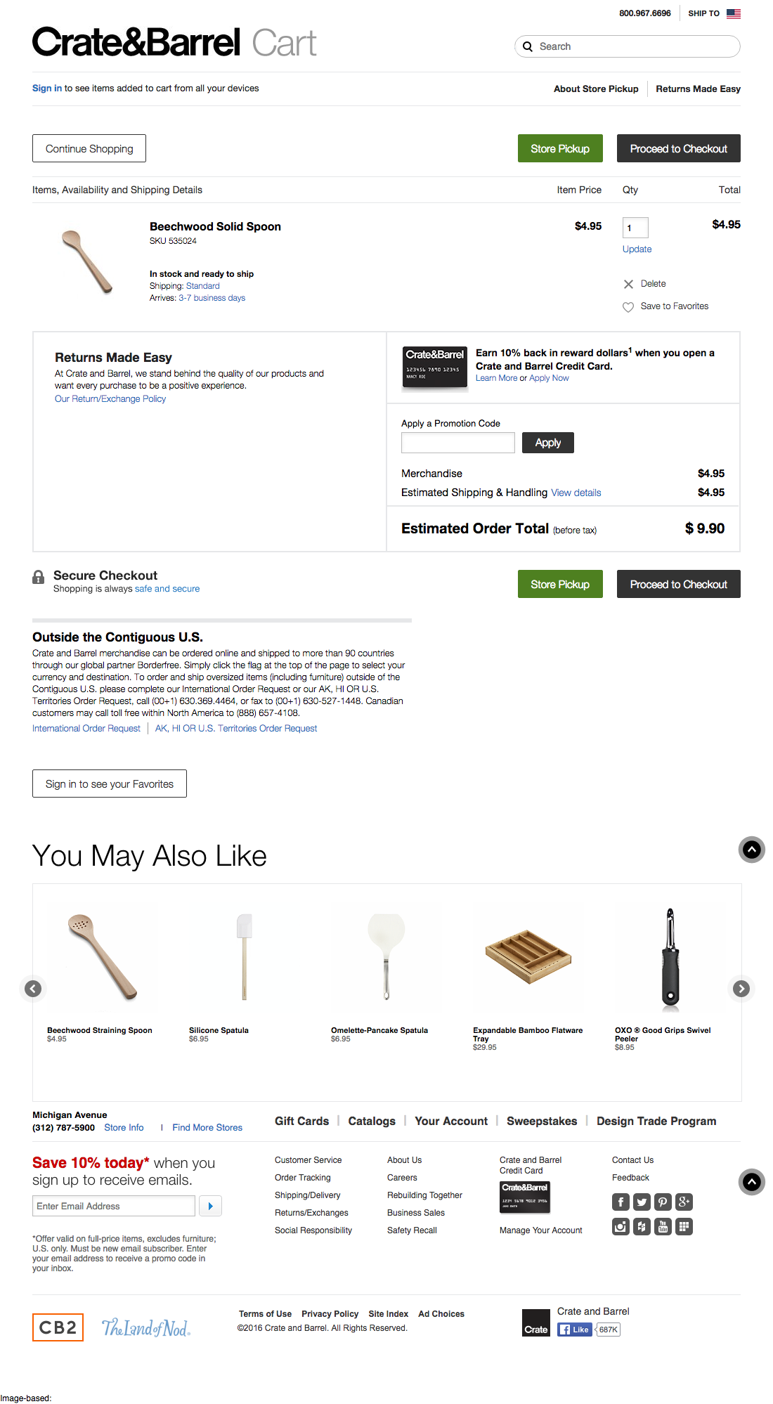 Desktop screenshot of Crate & Barrel