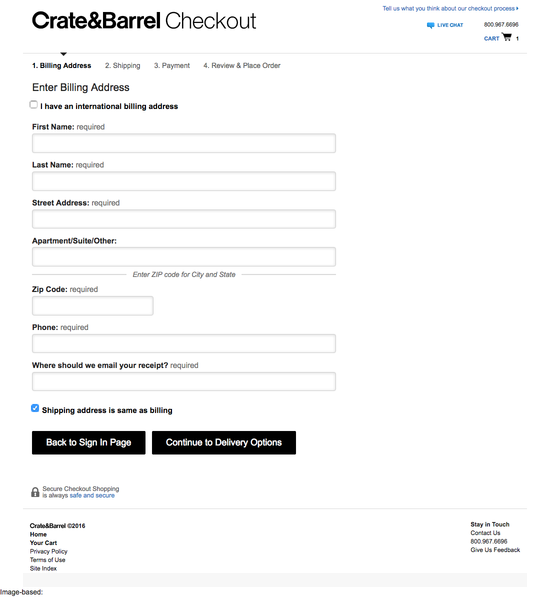 Desktop screenshot of Crate & Barrel