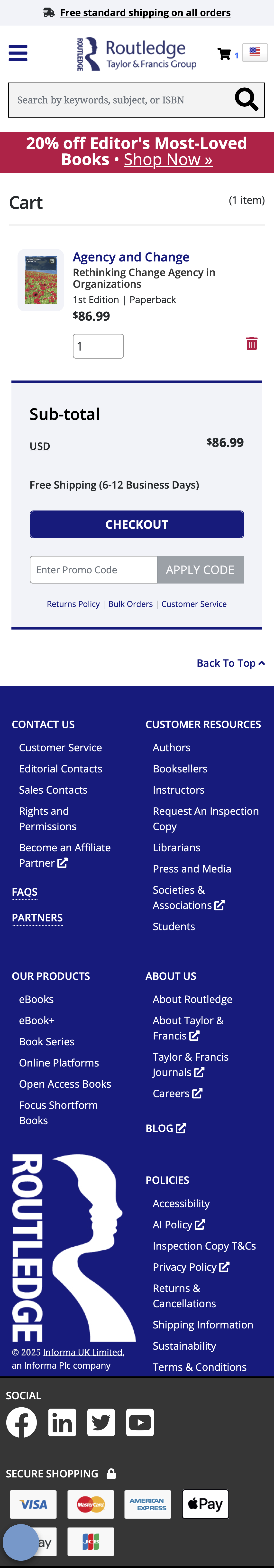 Mobile screenshot of Routledge