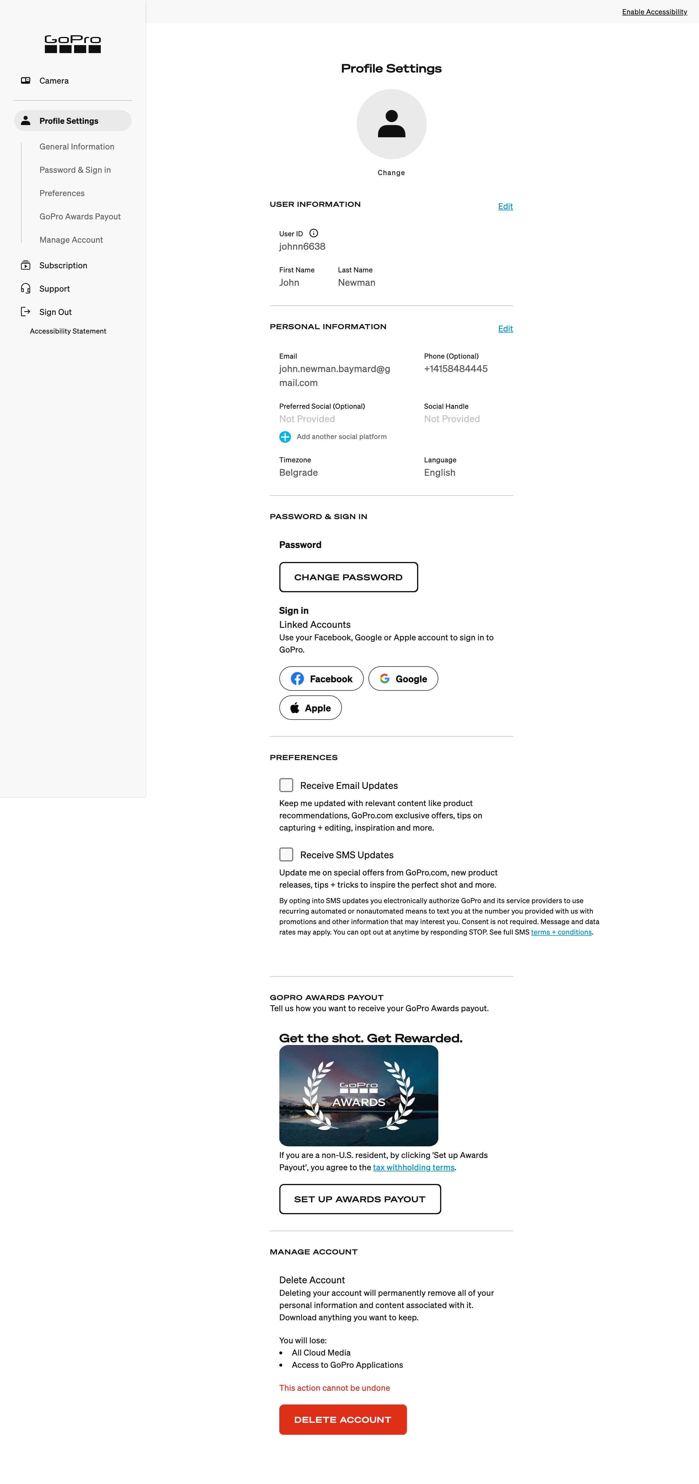 Desktop screenshot of GoPro