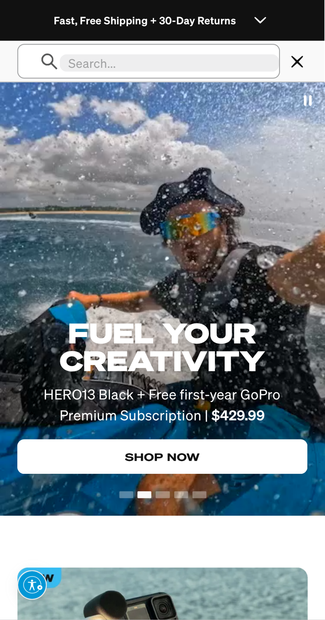 Mobile screenshot of GoPro