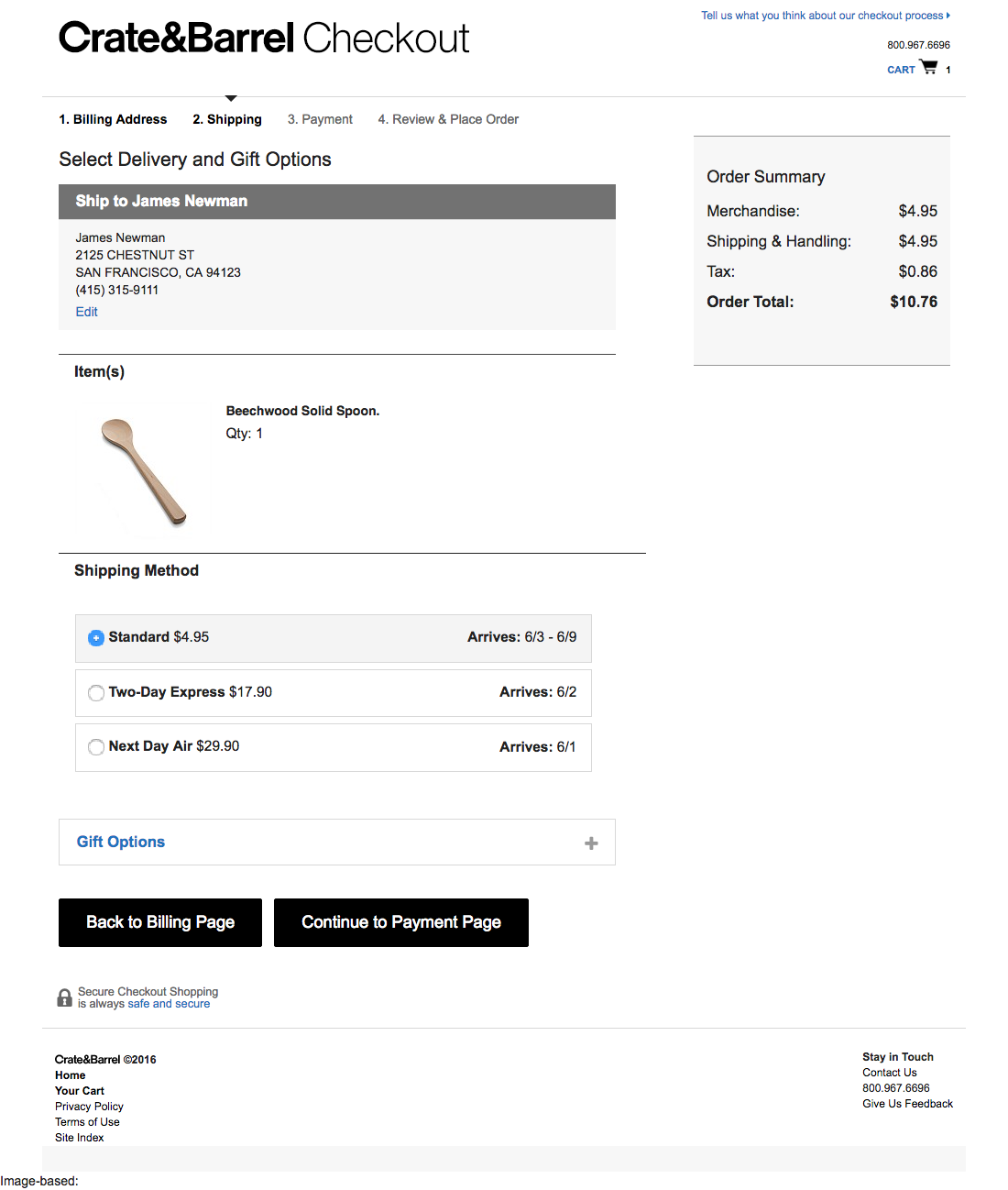 Desktop screenshot of Crate &amp; Barrel