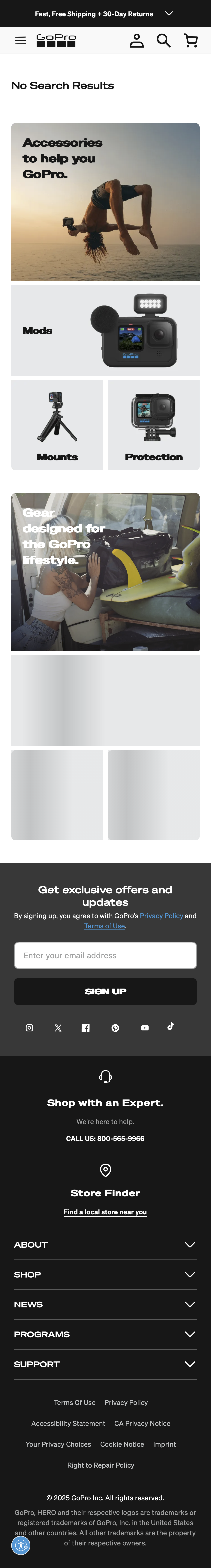 Mobile screenshot of GoPro