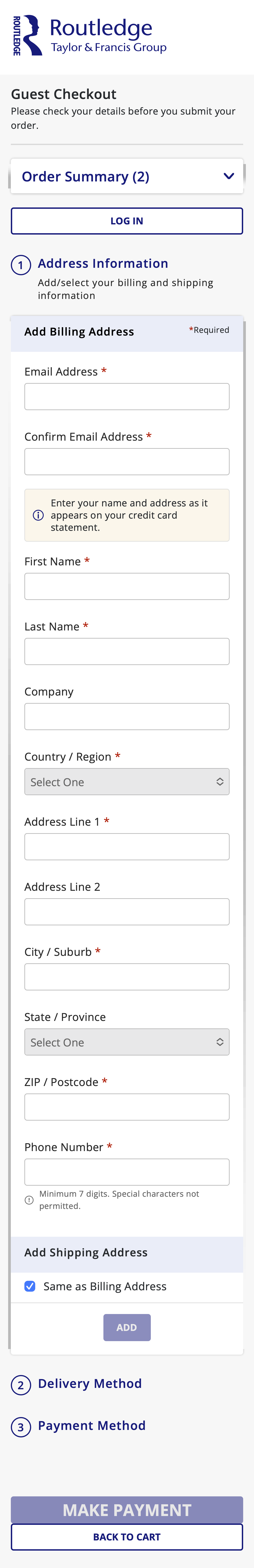 Mobile screenshot of Routledge