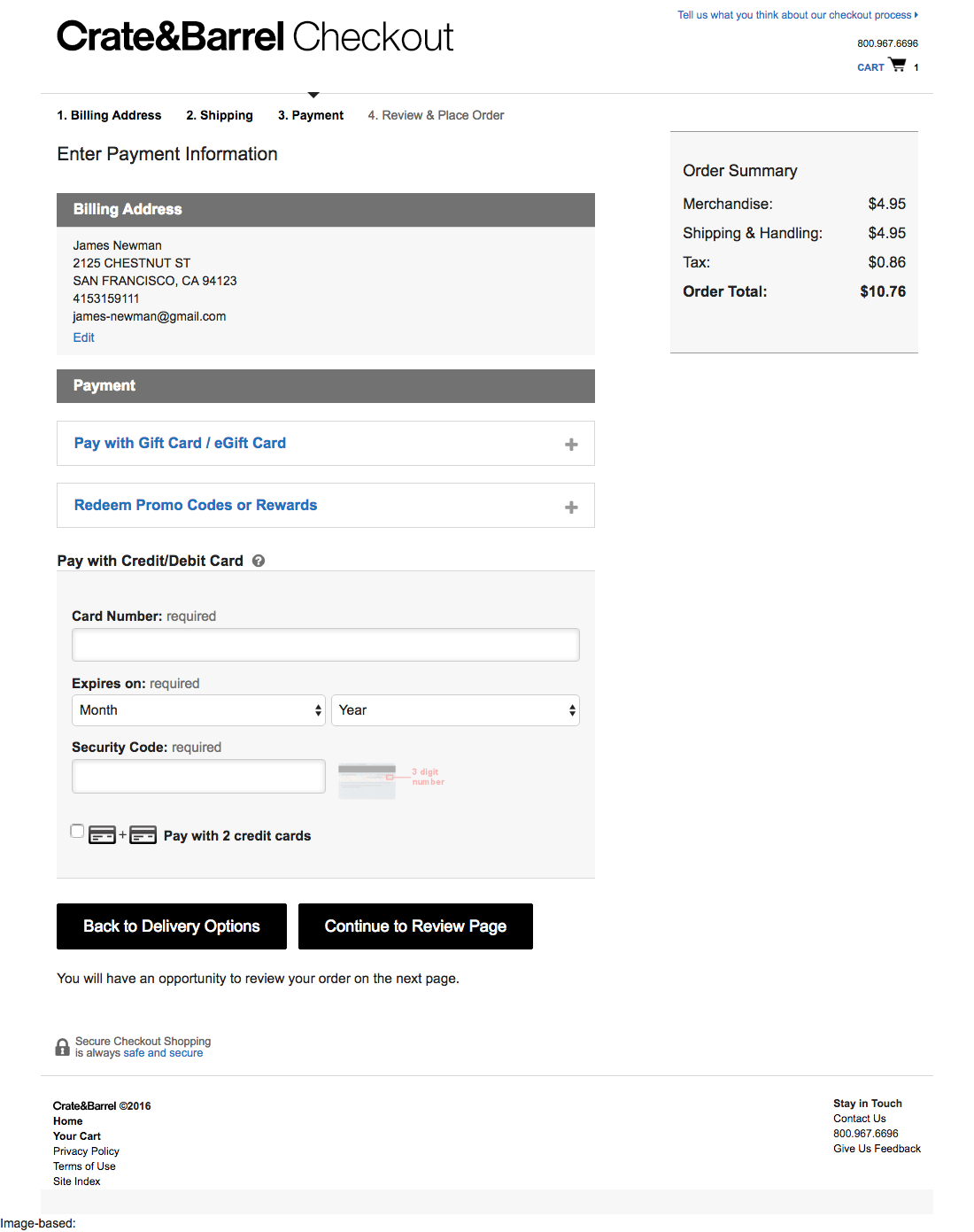 Desktop screenshot of Crate & Barrel